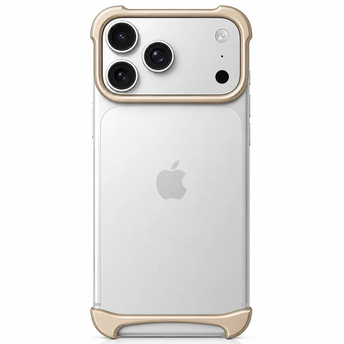 Slim aluminum phone bumper with minimal coverage #color_Champagne Gold