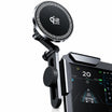 Tesla magnetic car charger with iPhone mounted