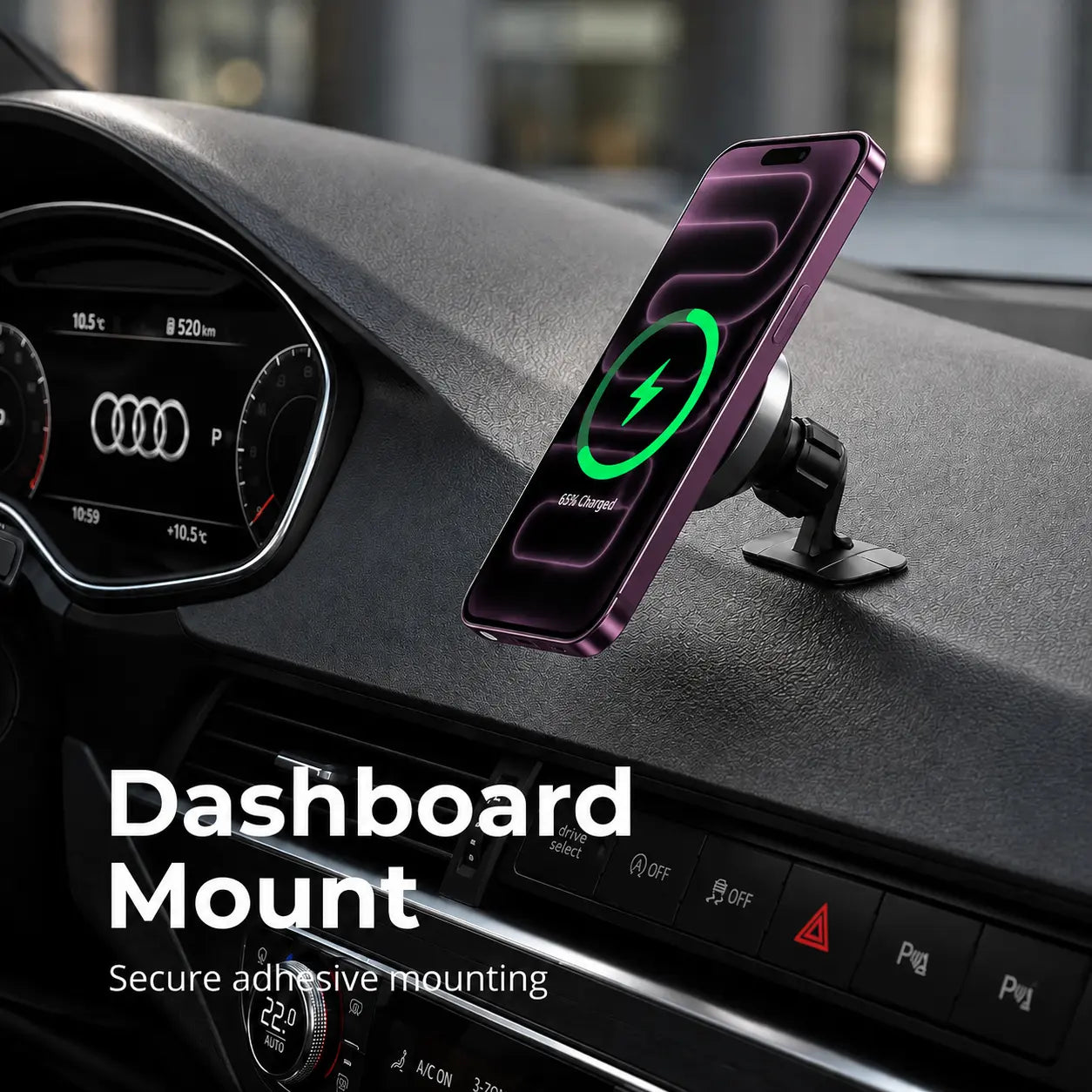 MagSafe car mount and wireless charger for hands-free driving