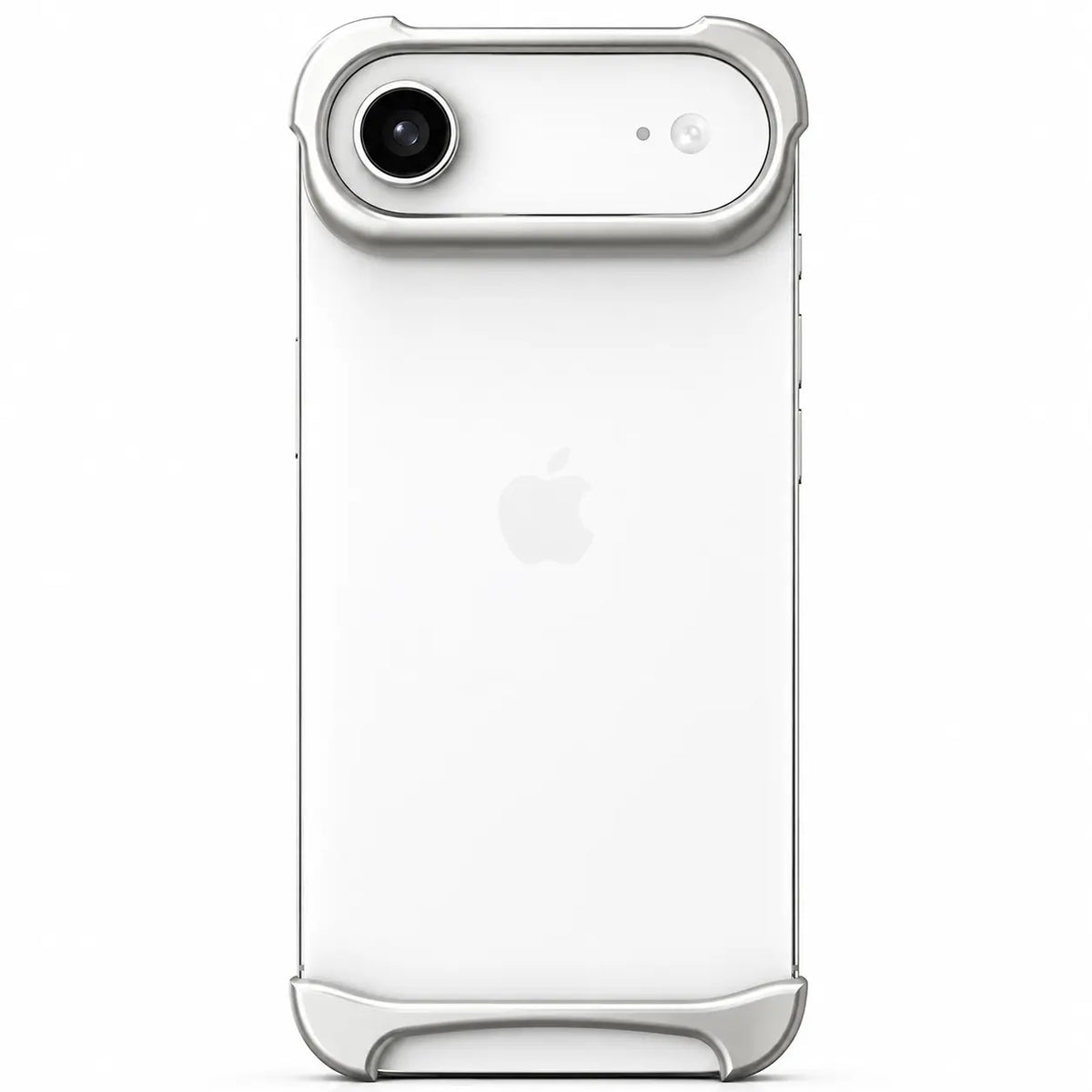 Slim aluminum frame case with reinforced corners #color_Titanium Silver