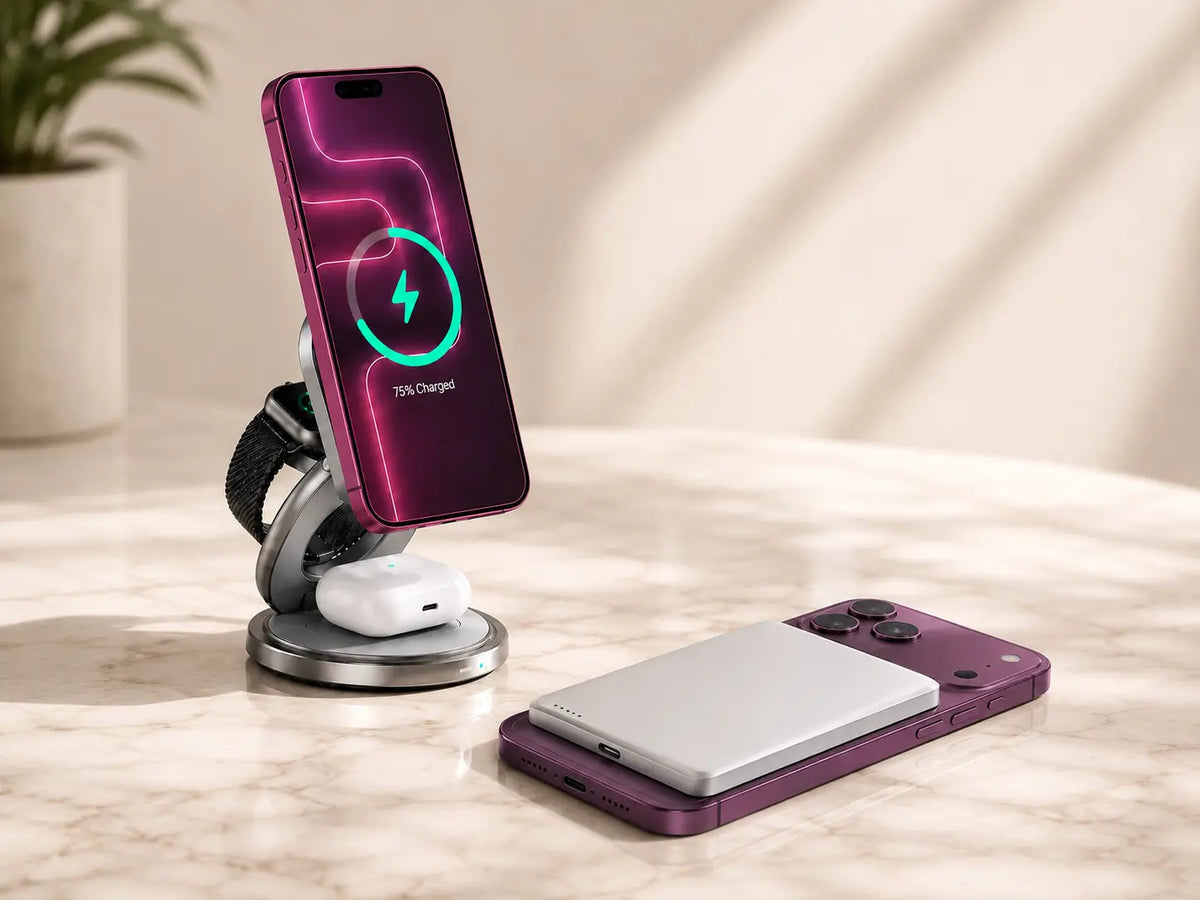 MagSafe charging station, slim power bank and Qi2 car charger