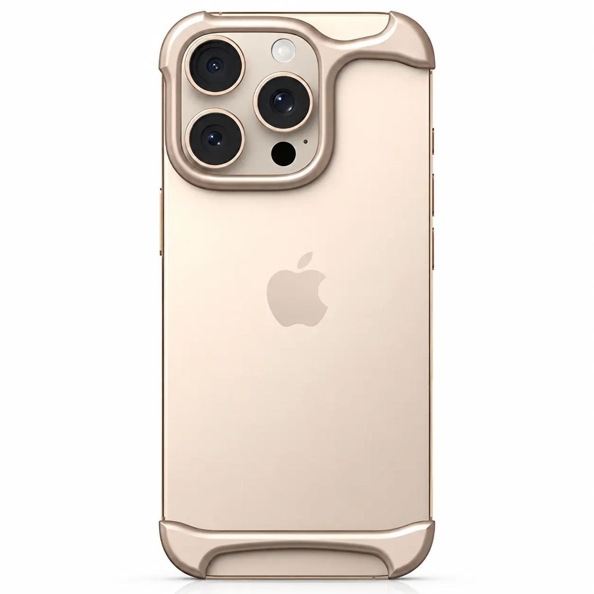 Protective metal frame case with slim profile #color_Champagne Gold