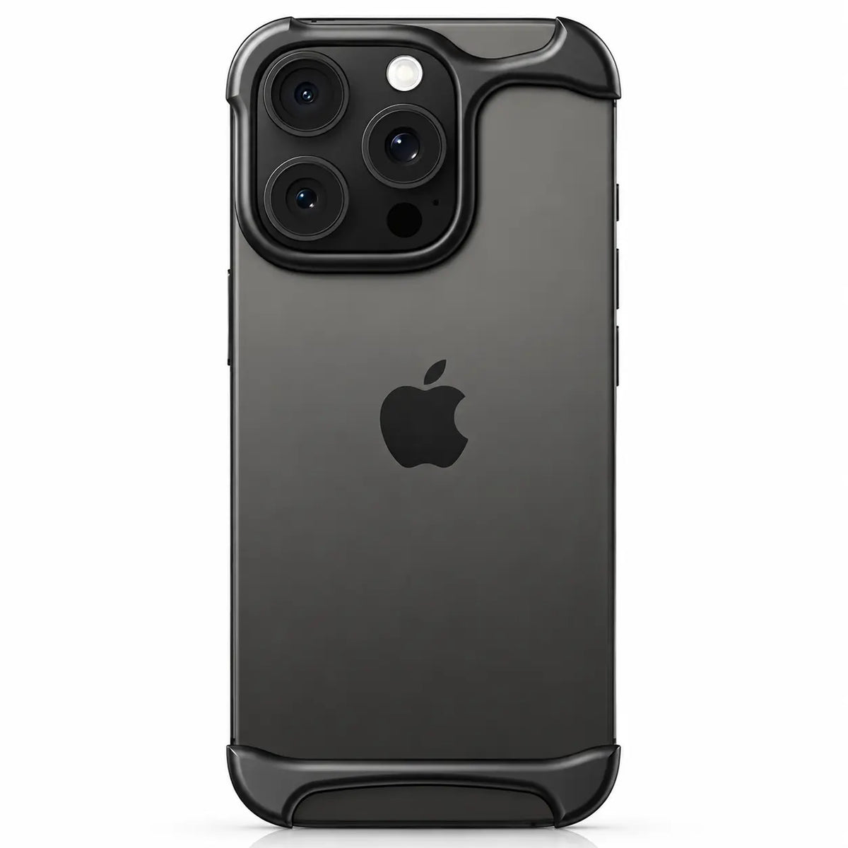 Aluminum bumper case with raised protective edges #color_Midnight Black