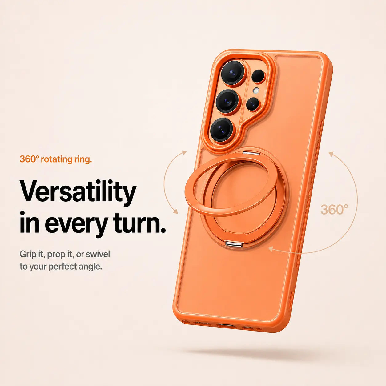 Samsung Galaxy case with slim magnetic kickstand
