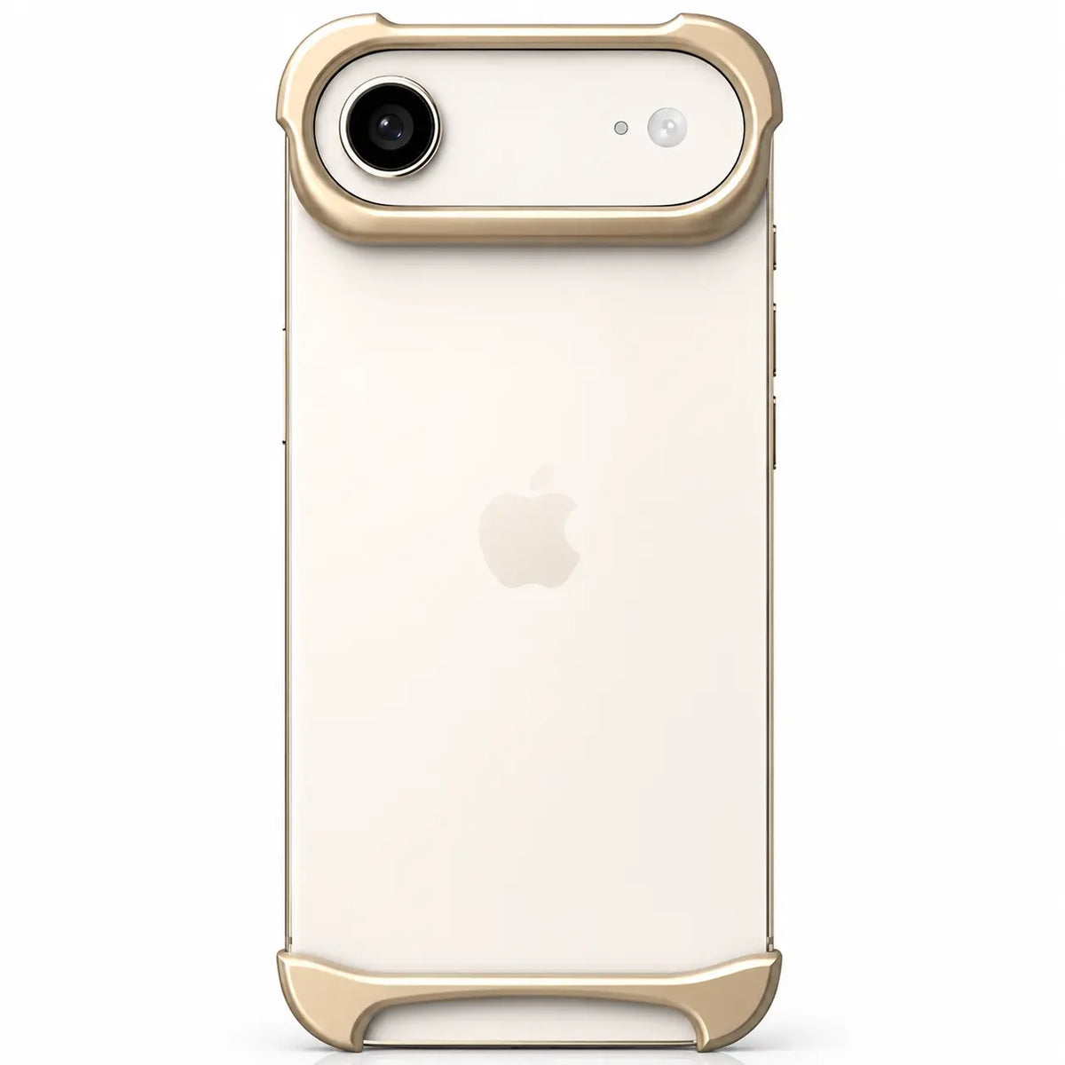 Slim metal bumper case with screen protection #color_Champagne Gold